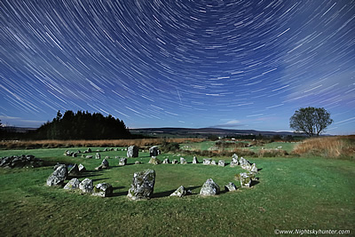 Beaghmore Stone Circles In Moonlight